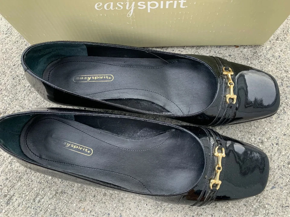 Zapatos de salón alpargata EASY SPIRIT charol bungalow Mary Jane talla 8,5 ❤️sj17j14 Foto 4 de 4