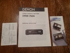 Denon DRW-750A Cassette Tape Deck Player Operating Instruction - USER MANUAL