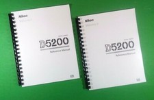 Owners Manual for Nikon D5200 Camera 266 Pages W/Clear Covers 
