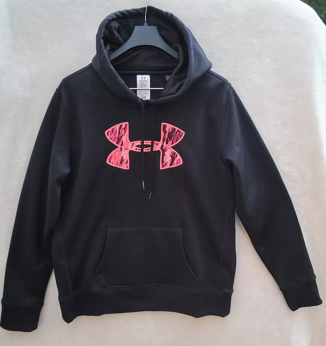 Womens Size Large Under Armour Storm Black Sweatshirt Hoodie Cold