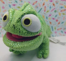 Disney Store Tangled "Pascal"  The Chameleon, Metallic Green Plush Doll