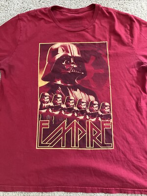 Star Wars Empire Disney Store 2XL Death Vader Dark Red Graphic Print T-shirt