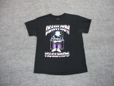 Death Row Records Shirt Mens Large Black Music Album Graphic Tee Rap Hip Hop