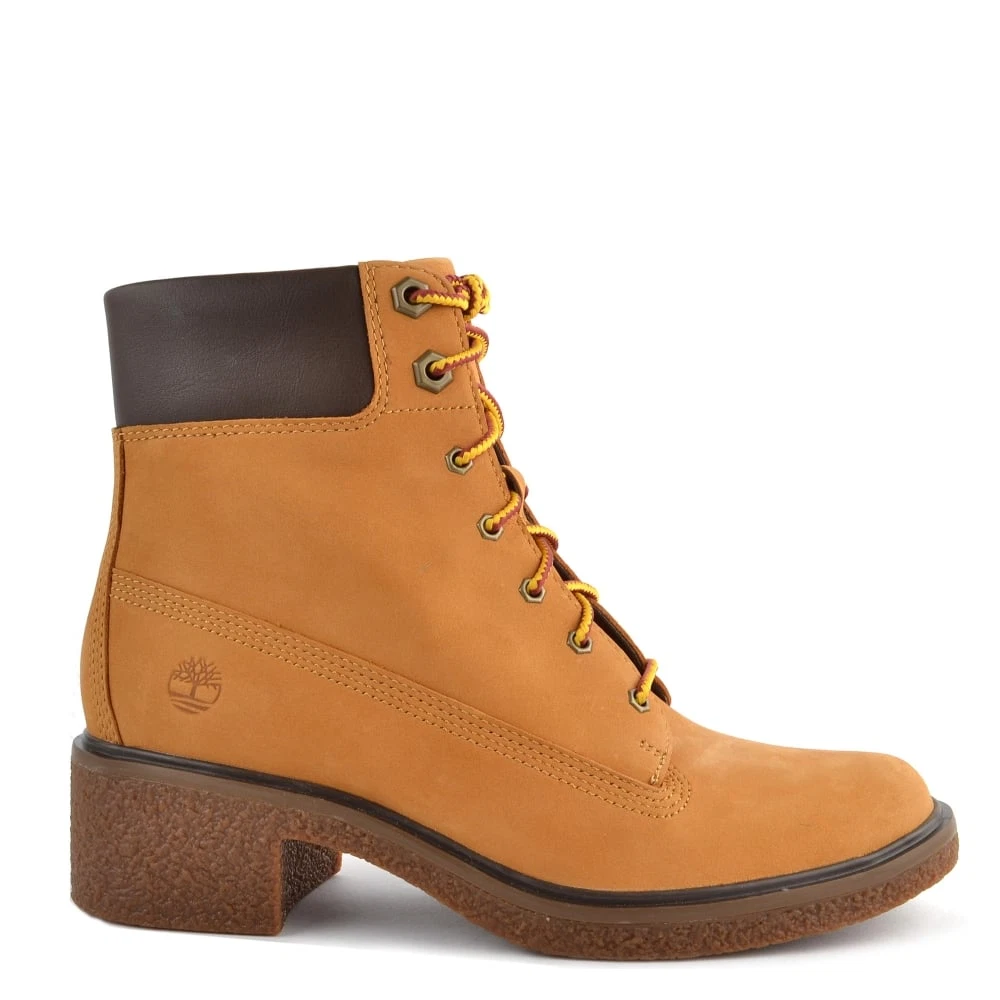 NUOVI STIVALI DA DONNA TIMBERLAND MARRONI IMPERMEABILI IN PELLE NABUK MISURA 8 M