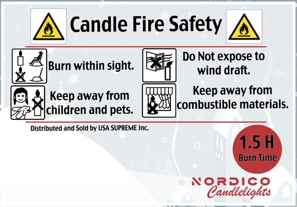 100 pc Bulk White Christmas Tree Candles For Chime,Pyramid,Carousel- 4 x1/2 inch - Image 4 of 4