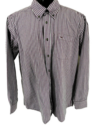 Robe Di Kappa Men Casual Shirt Size Large Long Sleeve Button Front Cotton Stripe
