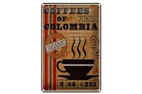 Blechschild Kaffee 20X30 Cm Coffees Colombia Organic Coffee Deko Schild