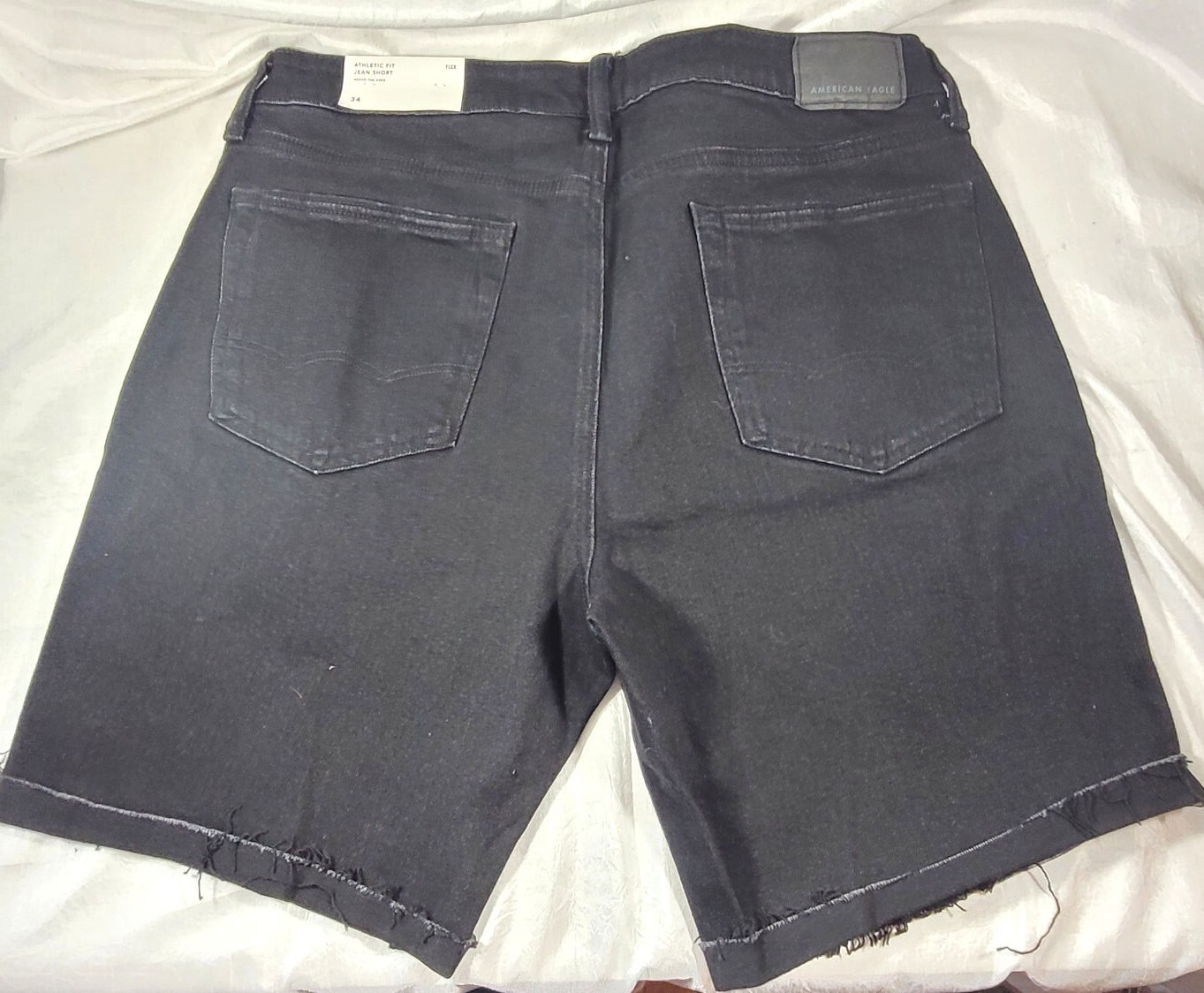 American Eagle Men's Flex Athletic Fit Above the Knee Jean Shorts - Black - 34