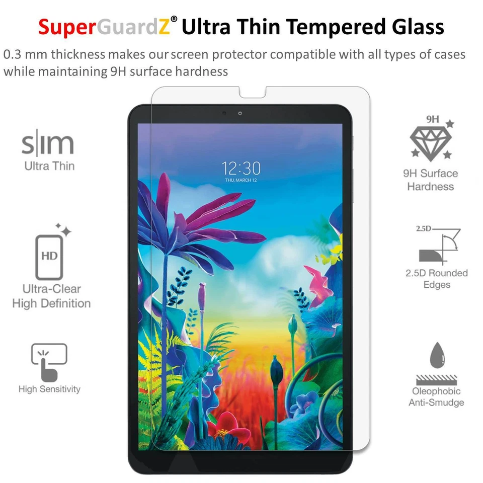 SuperGuardZ Tempered Glass Screen Protector Guard Shield For LG G Pad 5 10.1" - Image 3 of 4