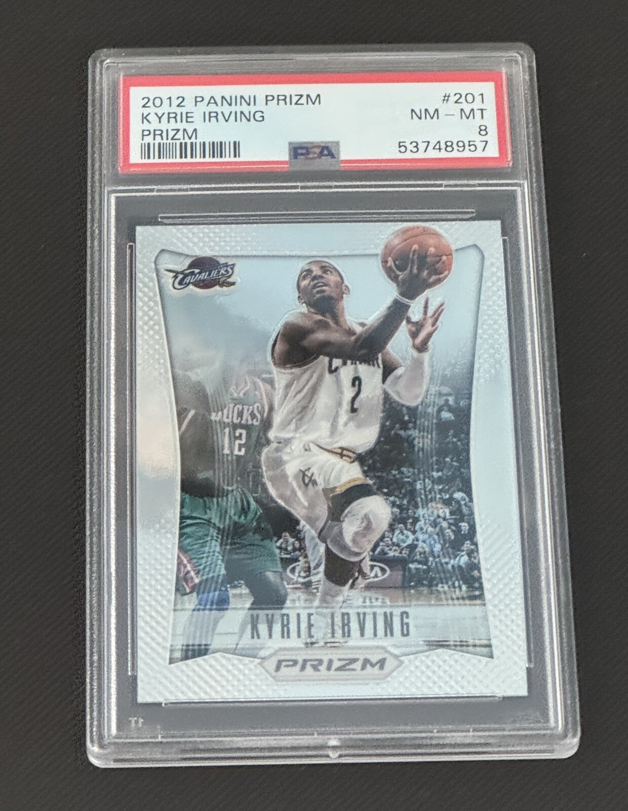 Kyrie Irving 2012-13 Silver Prizm Rookie Panini Silver Prizm RC #201 PSA 8