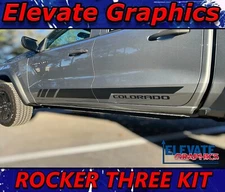 For Chevy Colorado Stripes Side Rocker Three Decals Graphics Stickers 2023-2025