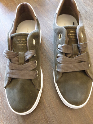 GANT Damen Sneaker Wildleder Khaki / Grün Gr.37 Neu Tolle Details