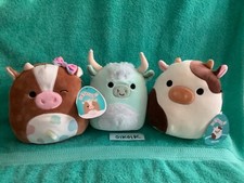 Cow Lot 7.5" Ronnie  Griella 7" Iver Longhorn Squishmallow Plush Toys Not 8"