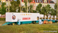 Kibri 14658 Spur H0 - Zirkus Zeltstangen- und Kofferanhänger NEU und OVP