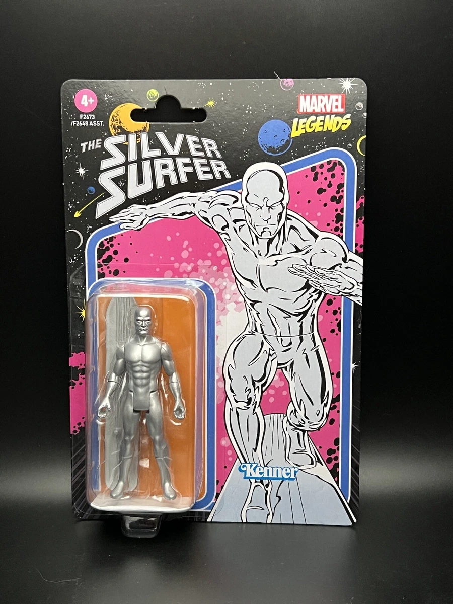 Marvel Hasbro Legends Series 3.75-inch Retro 375 Collection Silver Surfer Action Figure Toy