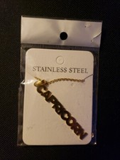 Horoscope Stainless Steel Gold Tone Necklace Zodiac, Star Sign