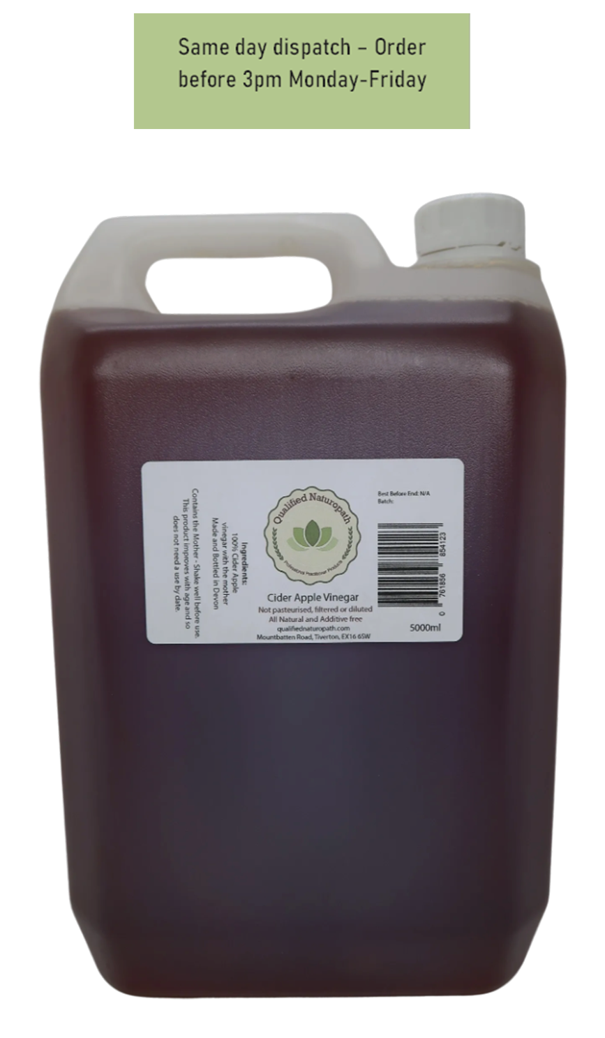 5L Cider Apple Vinegar With Mother - Made in Devon from Organic Apples
