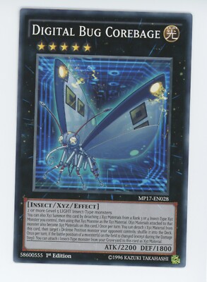 Yugioh Digital Bug Corebage MP17-DE028 Common NM x3 Play Set