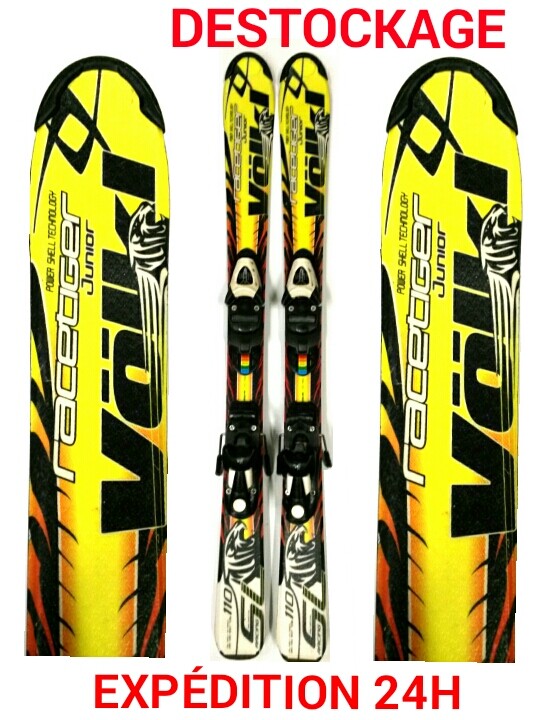 Ski Enfant Volkl Race Tiger 100 Cm Avec Fixations – Occasion Bon état