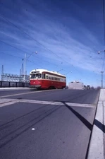 TTC 506 Carlton Trolley Main St Bridge TORONTO ON Original 1980 Photo Slide