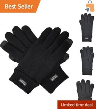 Men s Touchscreen Wool Gloves with Thinsulate Insulation - Ideal for Winter