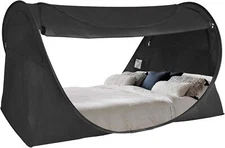 Privacy Pop Up Bed Tent for Twin Bed, Easy Setup Blackout and Breathable Mesh