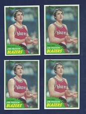 LOT OF FOUR SHARP 1981 TOPPS #87 WEST JIM PAXSON ROOKIE .99 SHIP G783