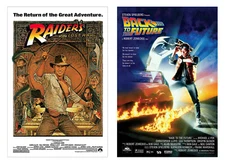 RAIDERS OF THE LOST ARK & BACK TO THE FUTURE - 80'S CLASSIC - MOVIE POSTER SET