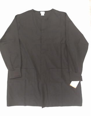 Barco Essentials Black Dental Lab Coat Scrubs Unisex 2 Pockets 39'' 3XL