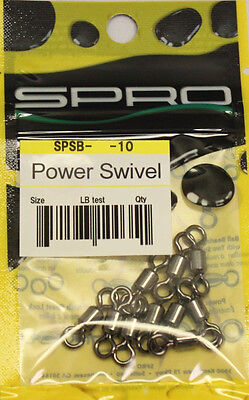 Spro SPSB-08-10 Power Swivel Black 50 lb 10 Per Pack
