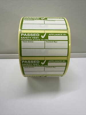 PAT Prüfetiketten x 1000 4. Auflage bestanden Aufkleber elektrisch KOSTENLOSER VERSAND + VERPACKUNG