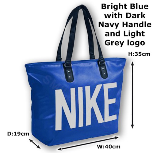 Nike Da Uomo Donna Grande Tote in Pelle Look Borsa a Mano Borsa Palestra  Vacanza Sport | eBay