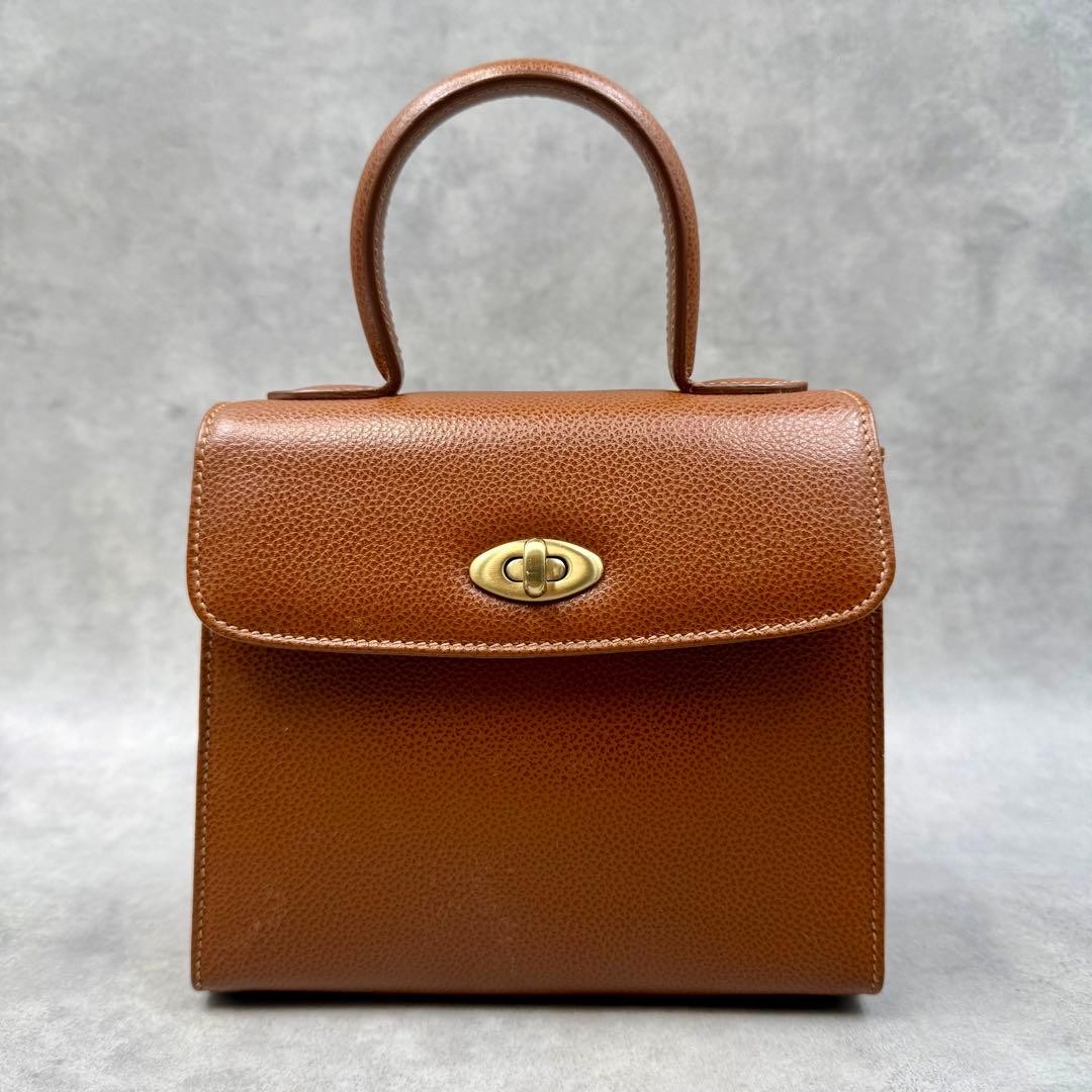 COACH Vintage Madison Gracie 4413 2way Leather Brown Turnlock