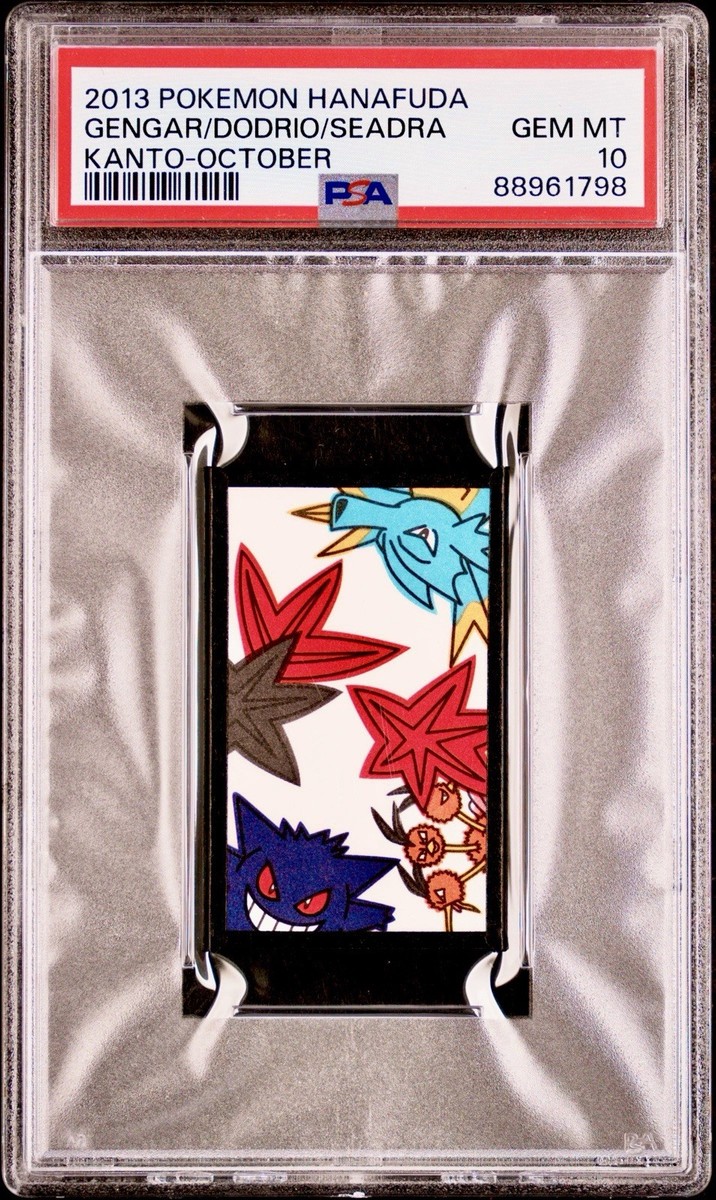 PSA 10 GEM MINT Gengar Dodrio Seadra 2013 Hanafuda Kanto October