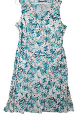 Apt 9 Dress Women's Size XL Multicolor V Neck Sleeveless Tie Waist
