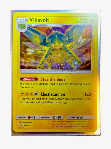 HD GALAXY SWIRL Vikavolt SM208 2019 Pokemon Sun & Moon Black Star Promo Cosmos