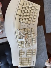 Microsoft Natural Ergonomic White PS2 Wired Keyboard 58221
