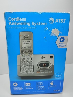 OPEN BOX AT&T EL52103 Answering Machine 1 Handset & Base Cordless Phone System
