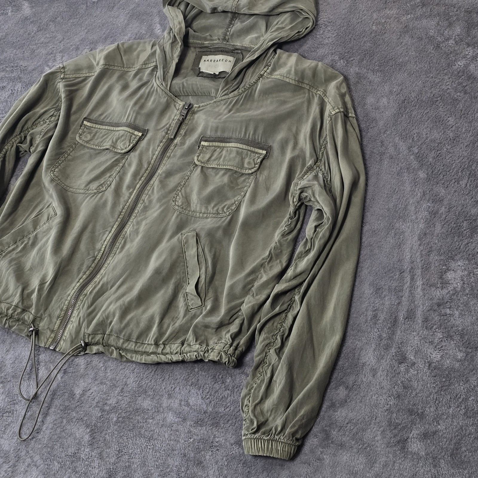 Marrakech Jacket Small Green Lightweight Hoodie C… - image 5