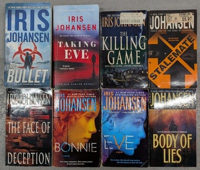 IRIS JOHANSEN Eve Duncan 8 Book Lot Forensic Crime Paperback Novels Bullet Lies