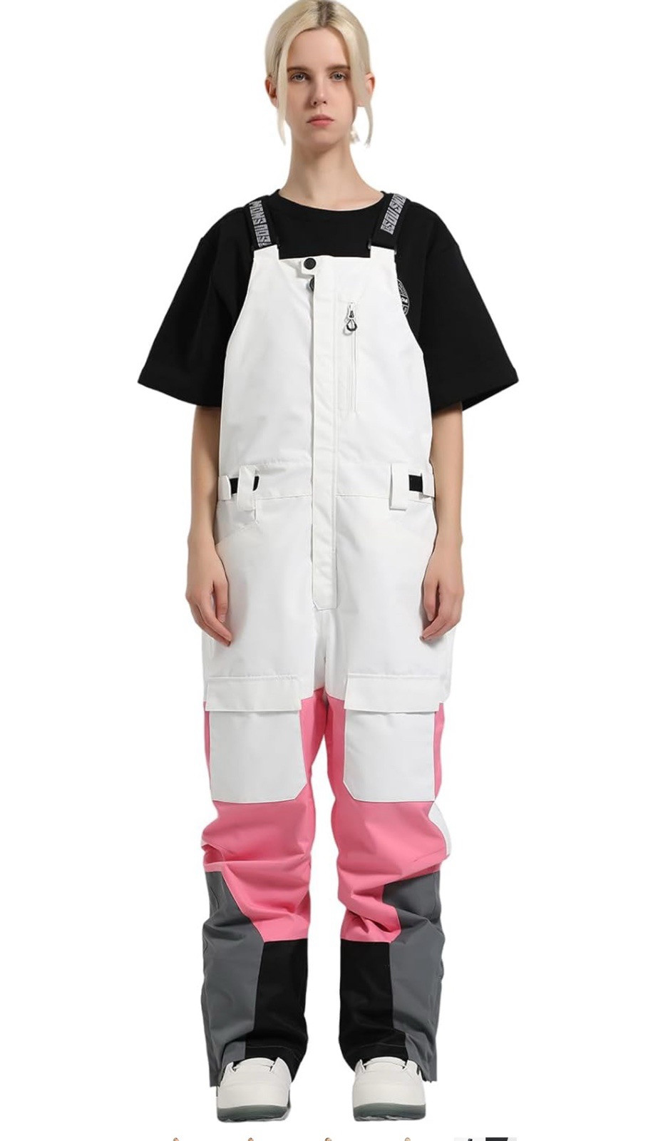 Women's Ski Bib Snow Pants  Bib Overalls Outdoor Ski Waterproof Snowboarding Med