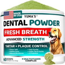 Advanced Dog Dental Powder Breath Freshener Dog Teeth Cleaning Powder Bad Bre...