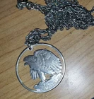Walking Liberty Half Dollar Cut Out Coin EAGLE and Letters