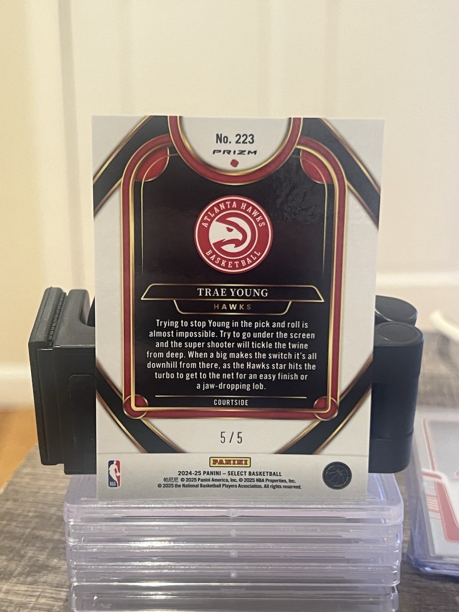 2024-25 Panini Select - Courtside Trae Young #223 Green Prizm /5