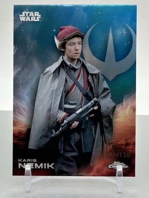 2025 Topps Chrome Star Wars 68 Karis Nemik Blue Refractor /150