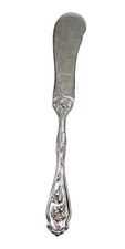 Vintage William Rogers Carnation SP 1908 Flatware 5 1/2" Flat Butter Knife  GUC