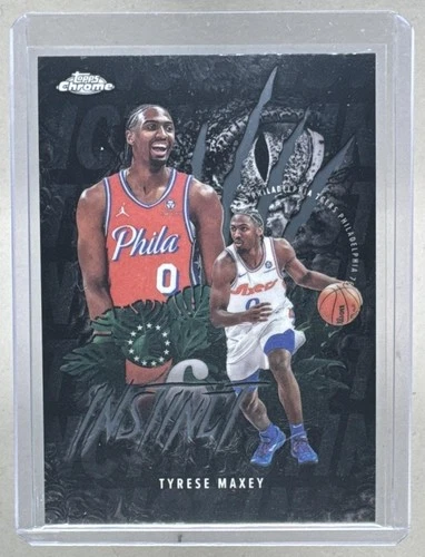 2025 Topps Chrome Tyrese Maxey Base (RAW)