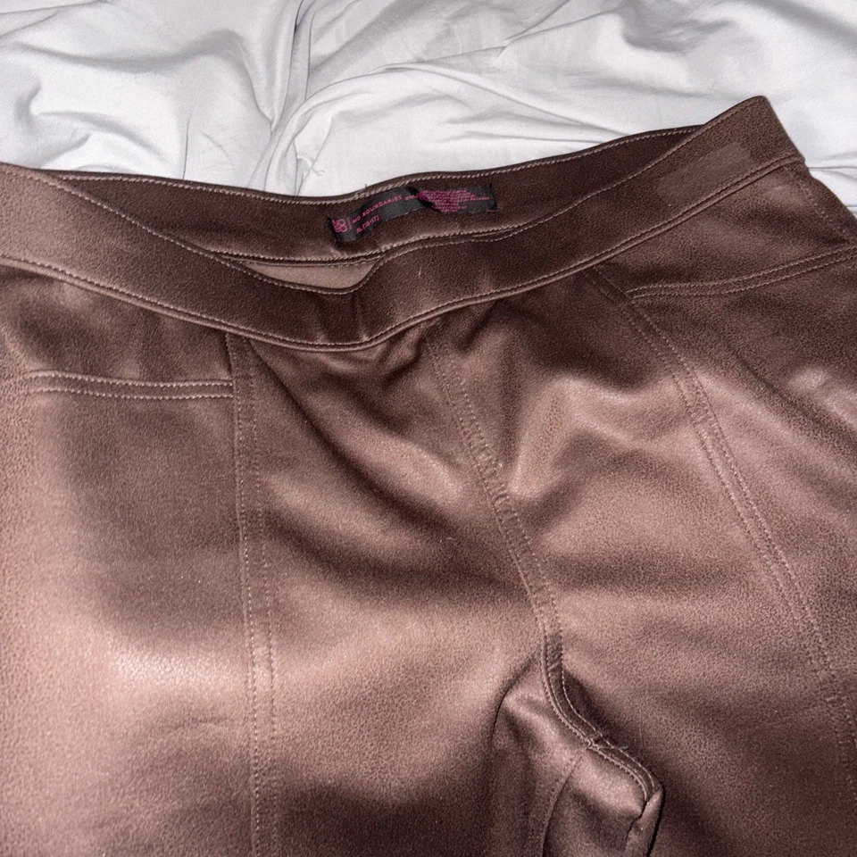 Leggings Pantalones No Boundaries Elastizados Calce Ajustado Marrón Brillante para Mujer Talla XL Foto 4 de 4