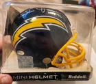 Charlie Joiner Autographed Signed Chargers Mini Helmet HOF 96 LEAF COA