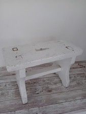 Alter Schemel Hocker Tritt Holz Blumenbank Shabby Chic Vintage Landhaus Brocante